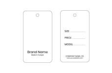 Hang tag Model HT-M99 Hanglabels Model HT-M99