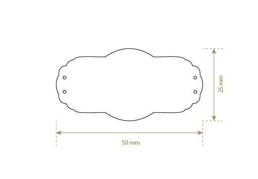 Etiket van kunstleer Model EP-M105