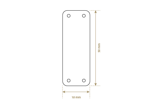 Leren label van echt leer Model EP-M59