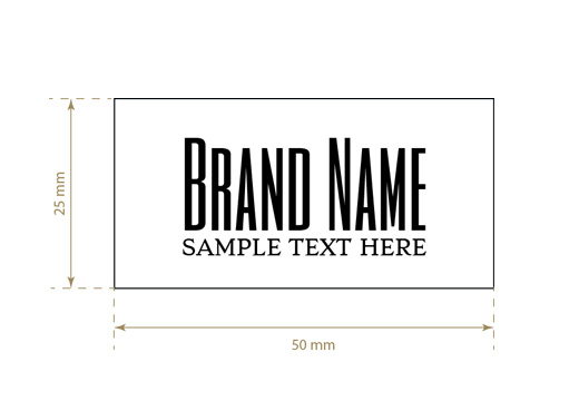 Bedrukt textiel label Premium Style Model TL-M15