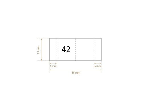 Maatlabels voor kleding Model TC-M164