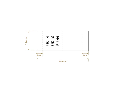 Maatlabels voor kleding Model TC-M168