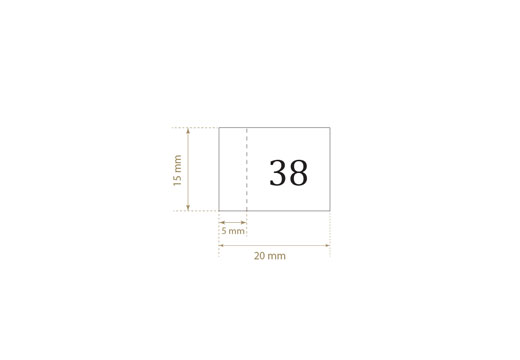 Maatlabels voor kleding Model TC-M172