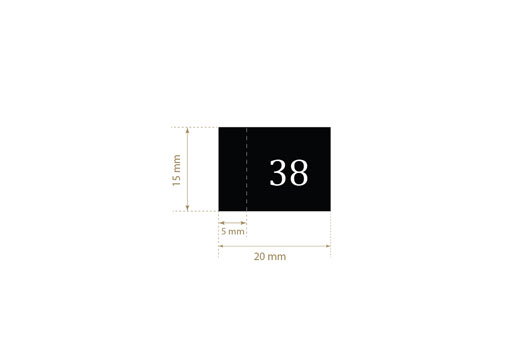 Maatlabels voor kleding Model TC-M173