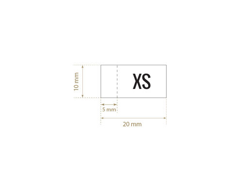 Maatlabels voor kleding Model TC-M174