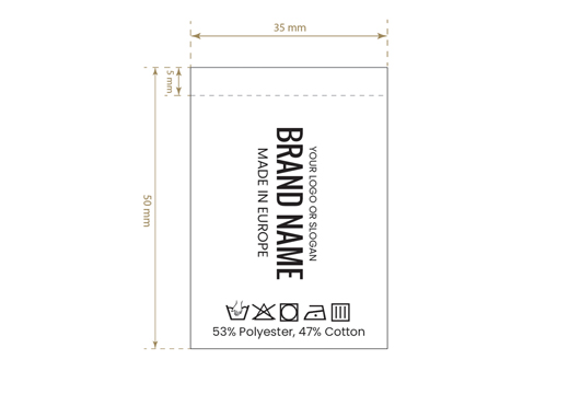 Wasverzorgingsetiket Model TC-M196