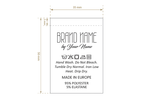 Wasverzorgingsetiket Model TC-M197