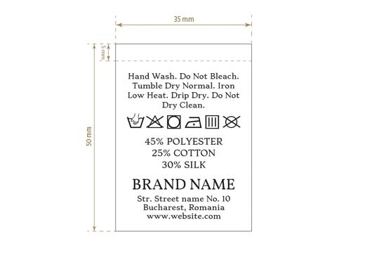 Wasverzorgingsetiket Model TC-M301