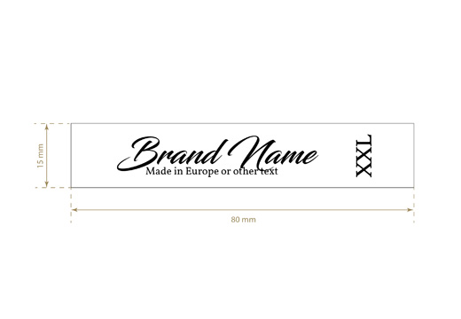Bedrukt stoffen label Smart Style Model TL-M21