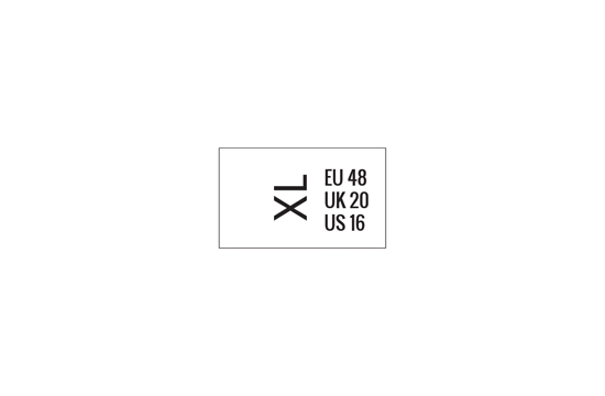 Maatlabels voor kleding Model TC-M225