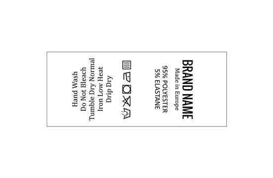 Wasverzorging Etiket Model TC-M25