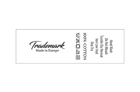 Wasverzorging Etiket Model TC-M28