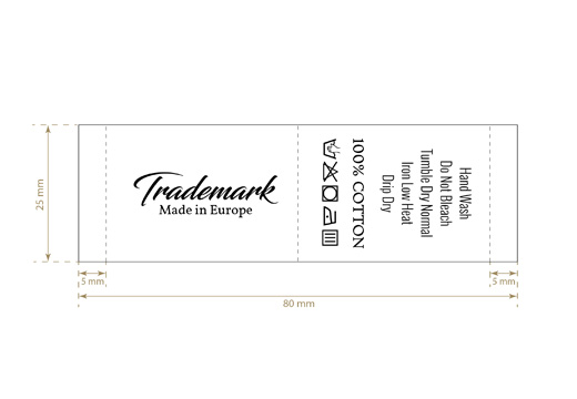 Wasverzorging Etiket Model TC-M28