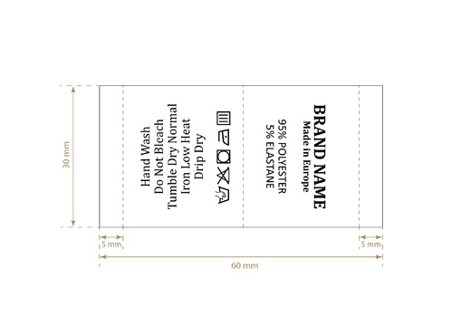 Wasverzorgingsetiket Model TC-M30
