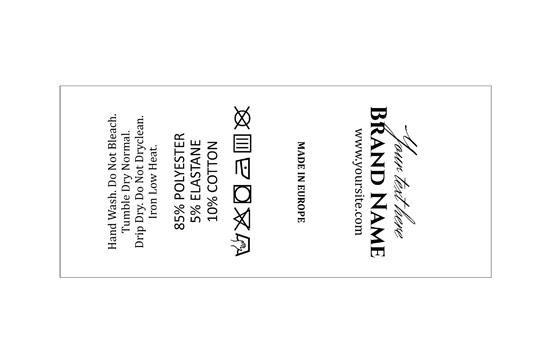 Wasverzorging Etiket Model TC-M338