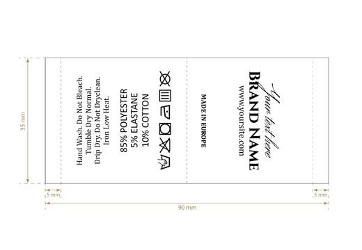 Wasverzorging Etiket Model TC-M338