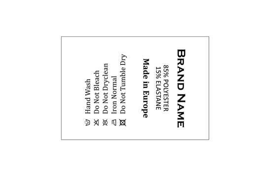 Wasverzorgingsetiket Model TC-M39