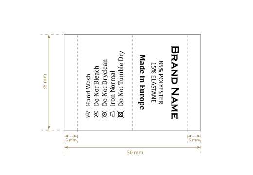 Wasverzorgingsetiket Model TC-M39