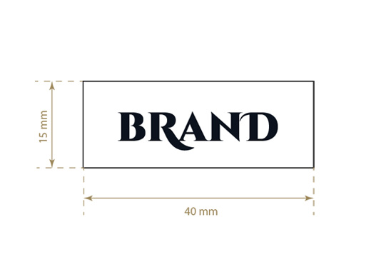 Bedrukt textiel label Short Style Model TL-M5