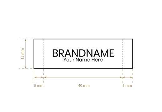 Geweven name label Model WL-M10