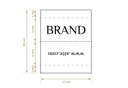 Geweven label Whim Style Model WL-M41