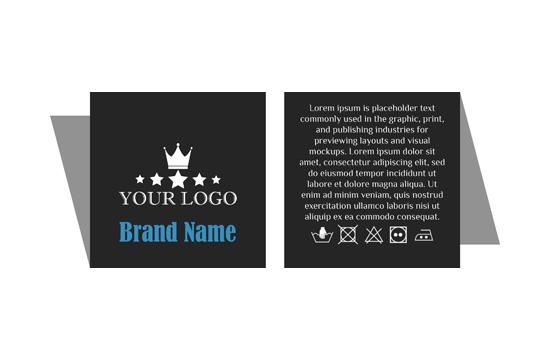 Geweven label Scarce Style Model WL-M44